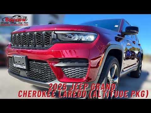2025 Jeep Grand Cherokee Altitude 4x4 in Red for sale at Bayview Chrysler Dodge Jeep Ram in Sarnia, ON