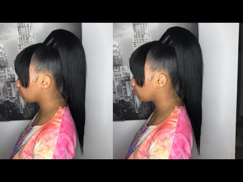 Turning 10 inch into 20 inch high ponytail w/ bang 🌟 Video
