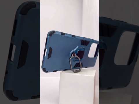 Чехол iPhone 7 / iPhone 8 \ Противоударный матовый с кольцом подставкой \ Оригинал Черный цвет - фото 1 - id-p2546315192