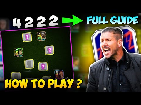 MASTER 4222 FORMATION EASILY 🔥 | how to play using 4222 formation in efootball mobile