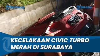 Alami Kecelakaan dengan Suzuki Ertiga, Mobil Honda Civic Terperosok ke Parit di Jalan A Yani
