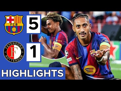 🔵🔴Barcelona vs Feyenoord (5-1) Extended HIGHLIGHTS | UEFA Champions League