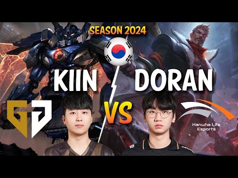 GEN Kiin vs HLE Doran - Kiin AATROX vs Doran JAYCE Top - Patch 14.7 KR Ranked CHALLENGER | lolrec