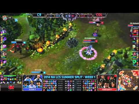 C9 vs COL - 2014 NA LCS Summer Split W1D3 [Highlights]