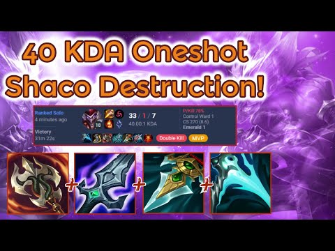 33 Kills One Auto Oneshot Shaco - S13 Dia Ranked [League of Legends] Full Gameplay - Infernal Shaco