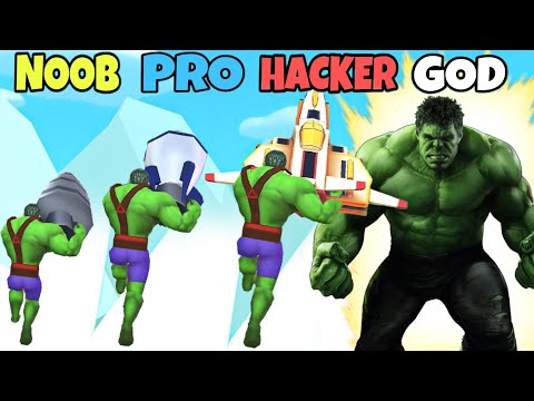 NOOB vs PRO vs HACKER vs GOD in Muscle Rush