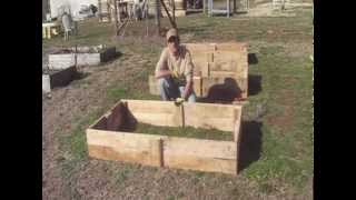 Building Raised Beds From Reclaimed Pallet Wood