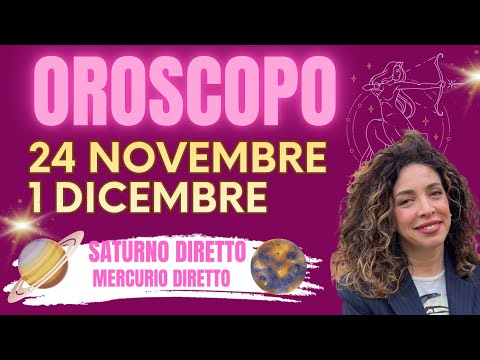 OROSCOPO SETTIMANALE DAL 24 NOVEMBRE AL 1 DICEMBRE 2025 | ASTROLOGIA EVOLUTIVA | #astrologia