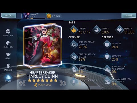 Promoting Heartbreaker Harley Quinn to 7 Stars (Injustice 2 mobile)