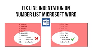 Fix Numbered List Line Indentation On Microsoft Word and Microsoft Outlook