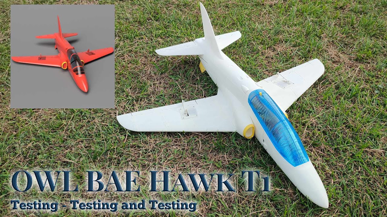OWL BAE Hawk T1 50mm EDF, 3D Printed RC Plane - Just another testing day...