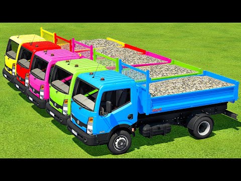 LOAD STONES AND TRANSPORT WITH MAN & NISSAN CABSTAR - Farming Simulator 22