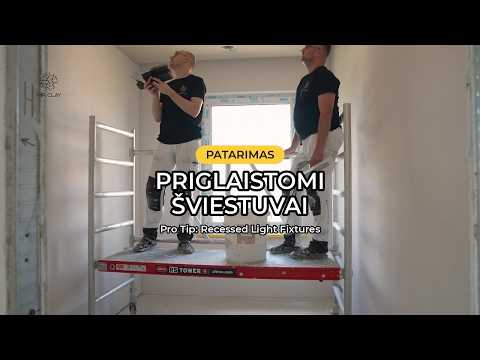 Šviestuvų apdaila su molio tinku, meistrų technika