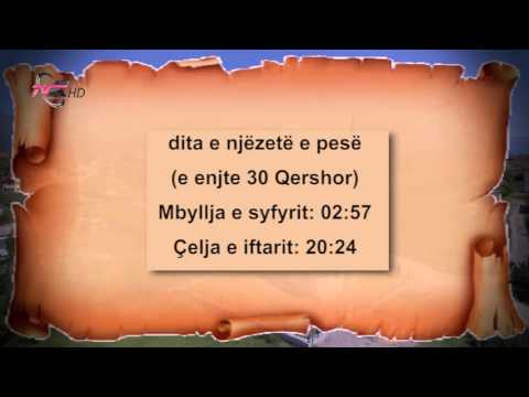 25. Kalendari i Ramazanit 2016 - Dita e njëzetë e pestë, e enjte, 30 Qershor