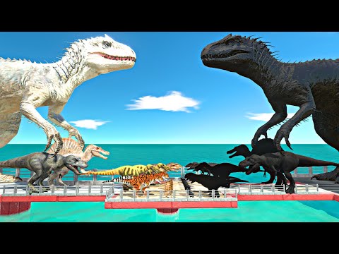Dinosaurs Bridge Challenge | Shadow Itself vs Indominus Rex - Animal Revolt Battle Simulator