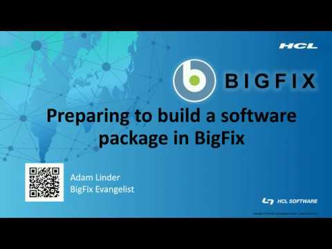 Preparando para criar um pacote de instalação de software no BigFix