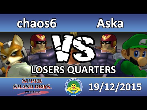 Melee @ Cosmagame #6 - Losers Quarters - chaos6 (C.F., Fox) vs SSBMTL | Aska (C.F., Luigi, Marth)