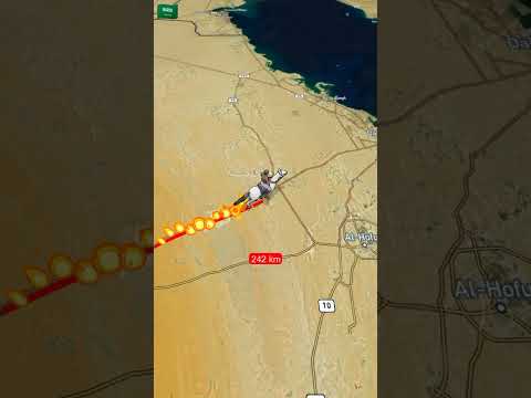Riyadh Saudi Arabia to Doha Qatar #riyadh #saudiarabia #doha#qatar #airway #map #travel #palestina