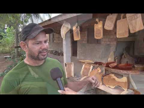 Madeiras descartadas viram artesanatos