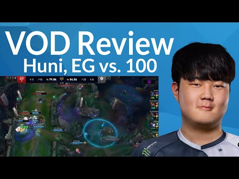 Huni VOD Review 2 - EG vs 100, Summer Playoffs, Games 1 to 3