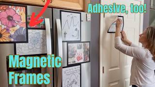 Fridge Frames! Magnetic Frame Sheets w Optional Adhesive Back. Shown in 8.5"x11" in Black.