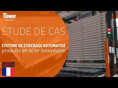 LOGITOWER: A.C. Concept - tour de stockage automatisé, secteur de la conception de pièces en inox
