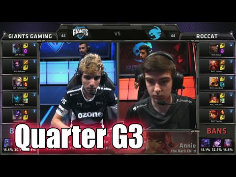 GIANTS vs ROCCAT | Game 3 Quarter Finals S5 EU LCS Regional Qualifier for Worlds | GIA vs ROC G3 QF