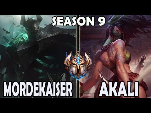 SKT T1 Faker MORDEKAISER vs AKALI (MID) Ranked Challenger Korea