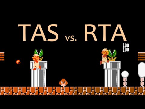 Super Mario Bros. "Warpless" TAS vs. RTA World Record (18:49.972 by Niftski)