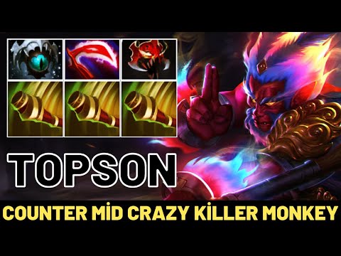 TOPSON Monkey King Counter Mid Crazy Killer 7.29 Dota 2