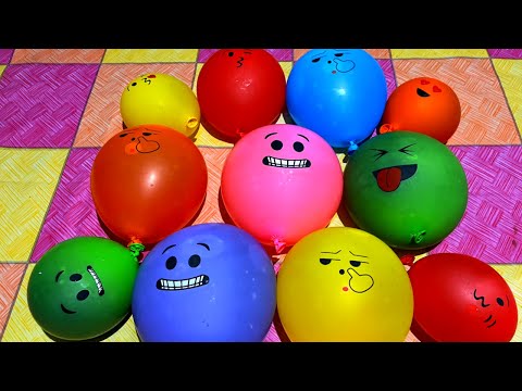 asmr various water colorful balloon - Feeling Happy Smile balloon  Pop Reverse ASMR Satisfying