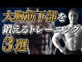 【筋トレ】大胸筋の輪郭を作るために下部に効かせるトレーニング3選