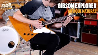 Video thumbnail for No Talking...Just Tones | Gibson Explorer Antique Natural by Peach Guitars