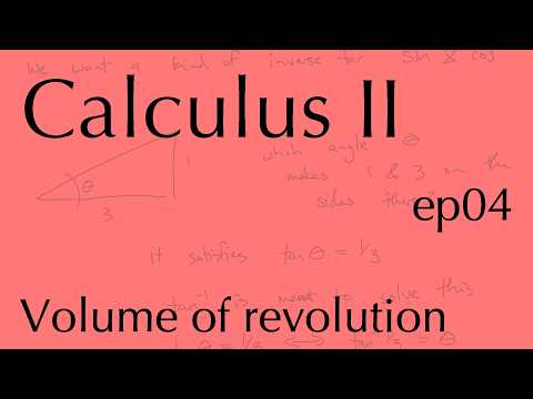 Calculus II ep04: Volume of revolution (Sep 16, 2026)