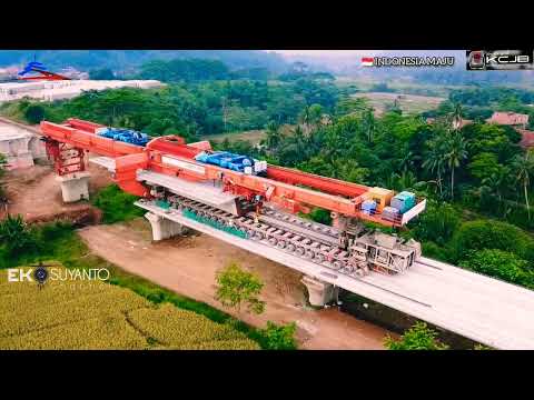 2MESIN RAKSASA CANGGIH Kerja Cepat & Efisien INSTALL Girder  di DK82 Plered Purwakarta