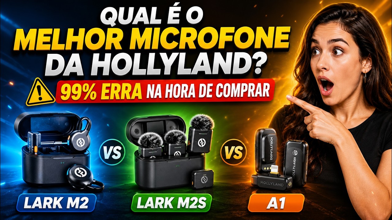 Qual é o melhor microfone da Hollyland? Lark M2 vs M2S vs A1! 99% ERRA NA RHORA DE COMPRAR