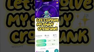 Let’s Evolve My Shiny ✨ #croagunk  in #pokemongo #pokemon #shinypokemon #videogames #games #pogo