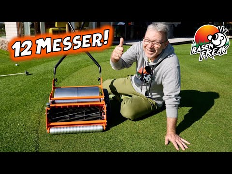 Der erste Handspindelmäher für Golfplatz Grüns - der neue Falkenstein PRO mit 12 Messer Spindel.