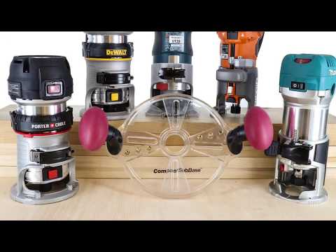 Milescraft 1225 CompactSubBase - Universal Compact Router Attachment with Mortising Pins
