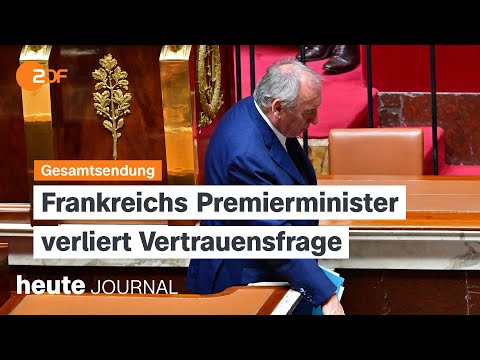 heute journal vom 08.09.2025 Frankreichs Regierung, Krebsforschung, Missbrauch in Leichtathletik