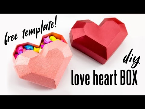 DIY Paper Heart Box Tutorial - Valentine's Day - Paper Kawaii