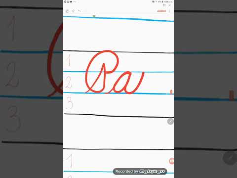 Letra "P-p" letra cursiva mayúscula y minúscula