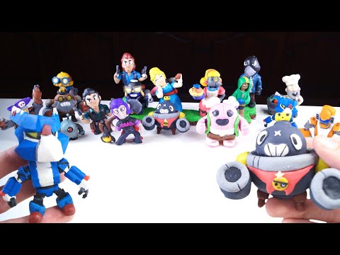 обзор всех ФИГУРОК из игры бравл старс / brawl stars из пластилина