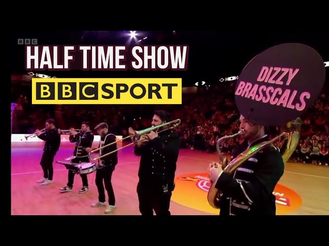 Roaming brass band at AO Arena on BBC Sport