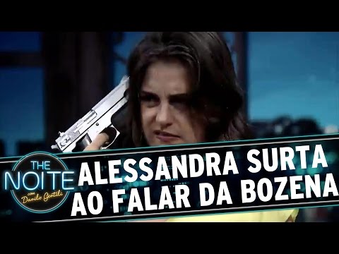 The Noite (28/03/16) - Alessandra Maestrini surta e mata todo mundo ao ser questionada sobre Bozena