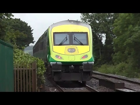 IE 201 Class Loco + Mark 4 Intercity Train - Monasterevin Station, Kildare