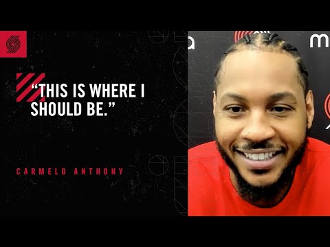 Carmelo Anthony: "This is where I should be" | Trail Blazers vs. Nuggets