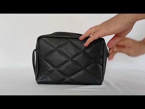 Pasta Bolsa CCB Tradicional G Em Couro Costurado Transversal Preto R1769 Musical Rava