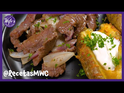 BISTEC ENCEBOLLADO CON PAPAS! ¡Blandito y Sabroso! - RecetasMWC