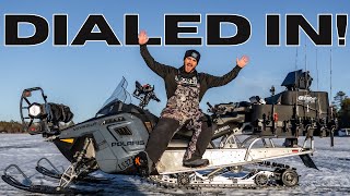 Run N' Gun Snowmobile Set Up W/ Livescope (Easy Ice Fishing Snowmobile Modifications)